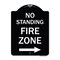 Signmission No Standing Fire Zone W/ Right Arrow Heavy-Gauge Aluminum Sign, 24" x 18", BW-1824-23585 A-DES-BW-1824-23585 - alternate 1